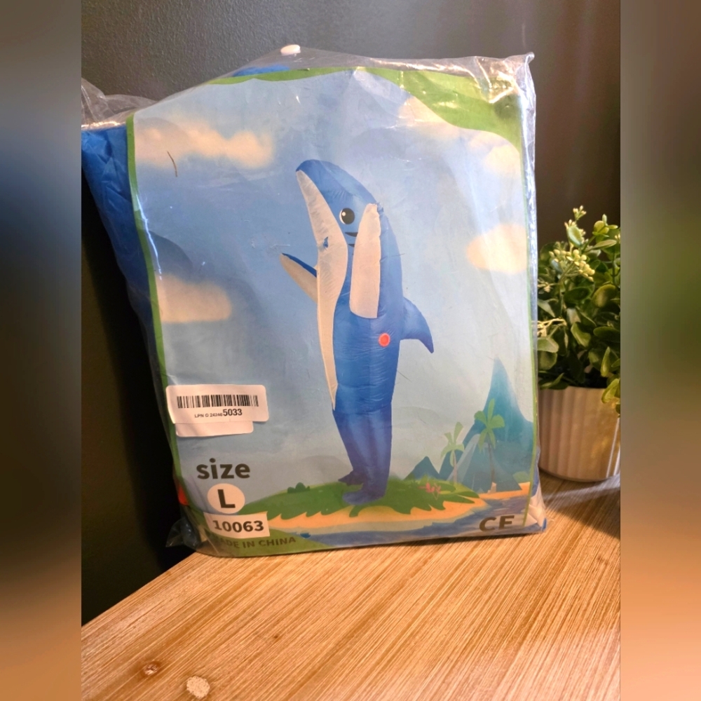 NIB Blue Shark Costume Size L